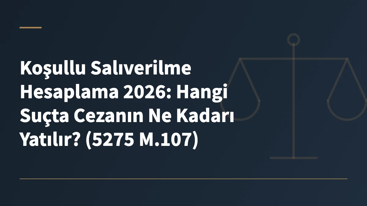 Koşullu Salıverilme Hesaplama 2026: Hangi Suçta Cezanın Ne Kadarı Yatılır? (5275 M.107)